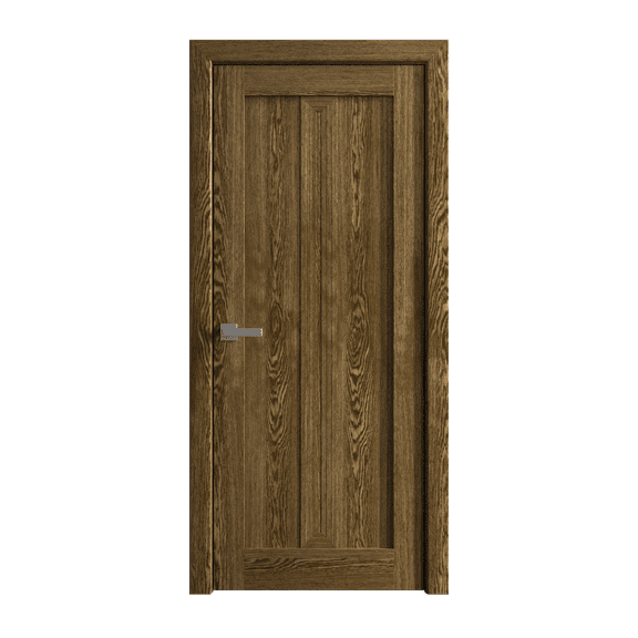 Interior Solid French Door 18 x 80 inches | Ego 5006 Marble Oak | Single Regular Panel Frame Handle | Bathroom Bedroom Modern Doors