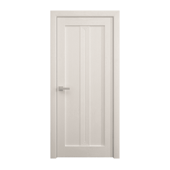 Interior Solid French Door 18 x 80 inches | Ego 5006 Painted White Oak | Single Regular Panel Frame Handle | Bathroom Bedroom Modern Doors