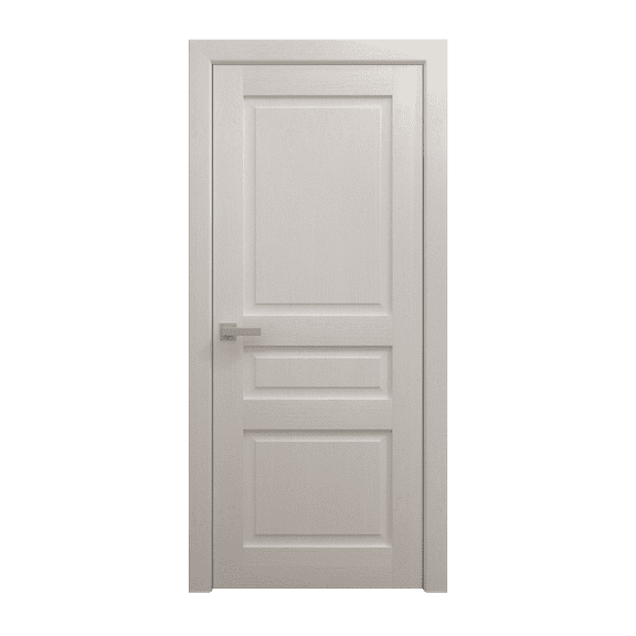 Interior Solid French Door 18 x 80 inches | Ego 5012 Painted White Oak | Single Regular Panel Frame Handle | Bathroom Bedroom Modern Doors