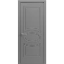 Interior Solid French Door 18" x 80" inches / Mela 7001 Painted Grey / Single Regular Panel Frame Handle / Bathroom Bedroom Modern Doors