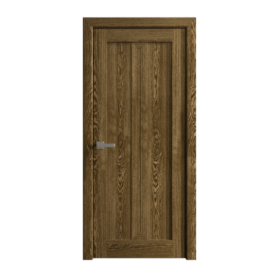 Interior Solid French Door 18 x 84 inches | Ego 5006 Marble Oak | Single Regular Panel Frame Handle | Bathroom Bedroom Modern Doors