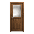 thumbnail image 1 of Interior Solid French Door 18 x 84 inches | Ego 5011 Cognac Oak | Single Regular Panel Frame Handle | Bathroom Bedroom Modern Doors, 1 of 5