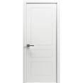 thumbnail image 1 of Interior Solid French Door 24" x 80" inches / Mela 0733 Painted White / Single Regular Panel Frame Handle / Bathroom Bedroom Modern Doors, 1 of 4