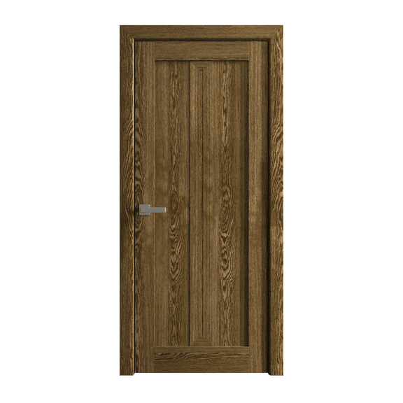 Interior Solid French Door 24 x 96 inches | Ego 5006 Marble Oak | Single Regular Panel Frame Handle | Bathroom Bedroom Modern Doors