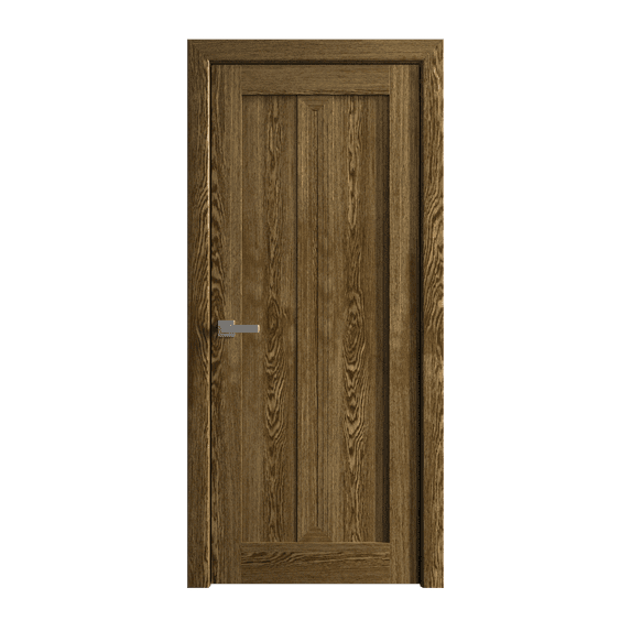 Interior Solid French Door 28 x 80 inches | Ego 5006 Marble Oak | Single Regular Panel Frame Handle | Bathroom Bedroom Modern Doors
