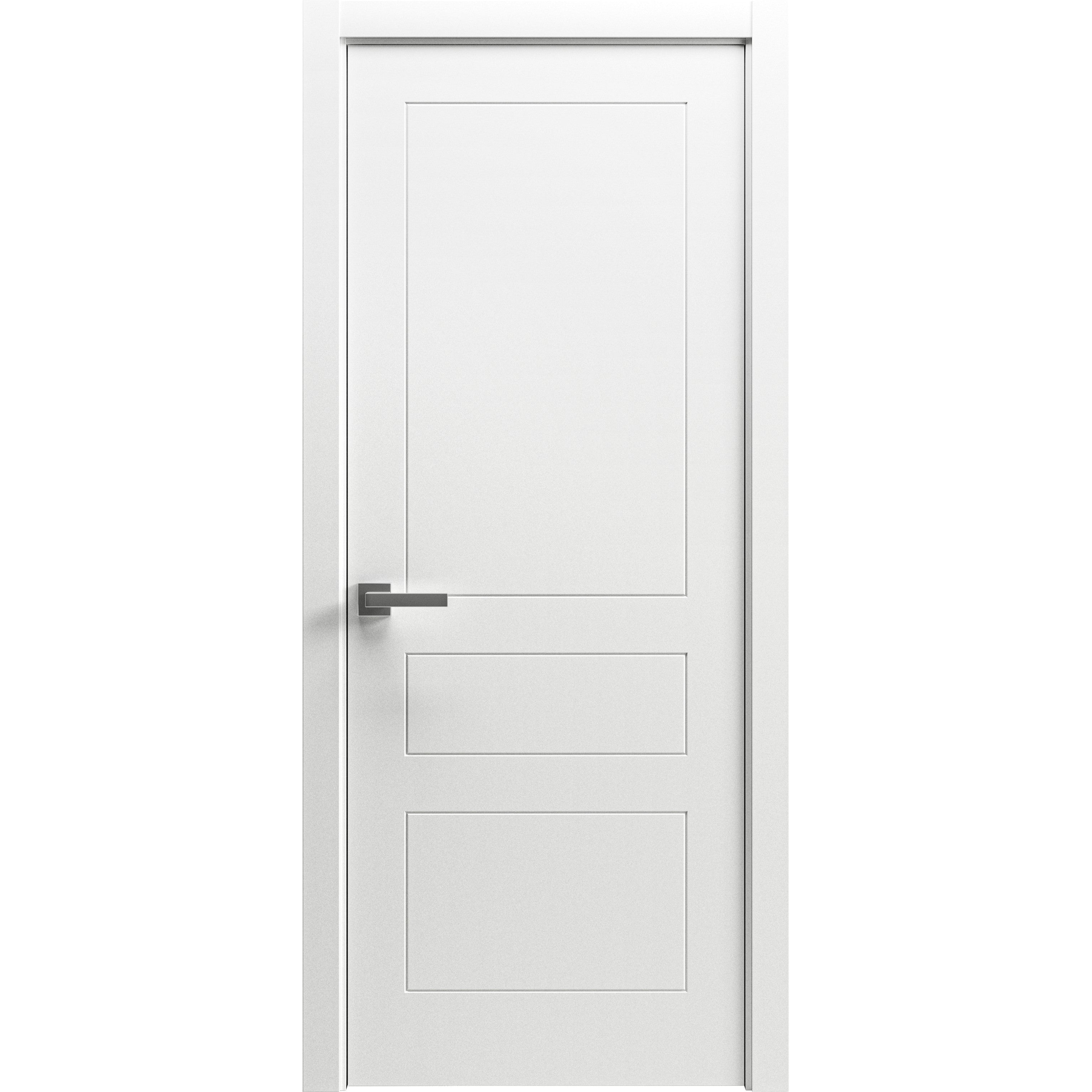 Interior Solid French Door 28" x 80" inches / Mela 0733 Painted White ...