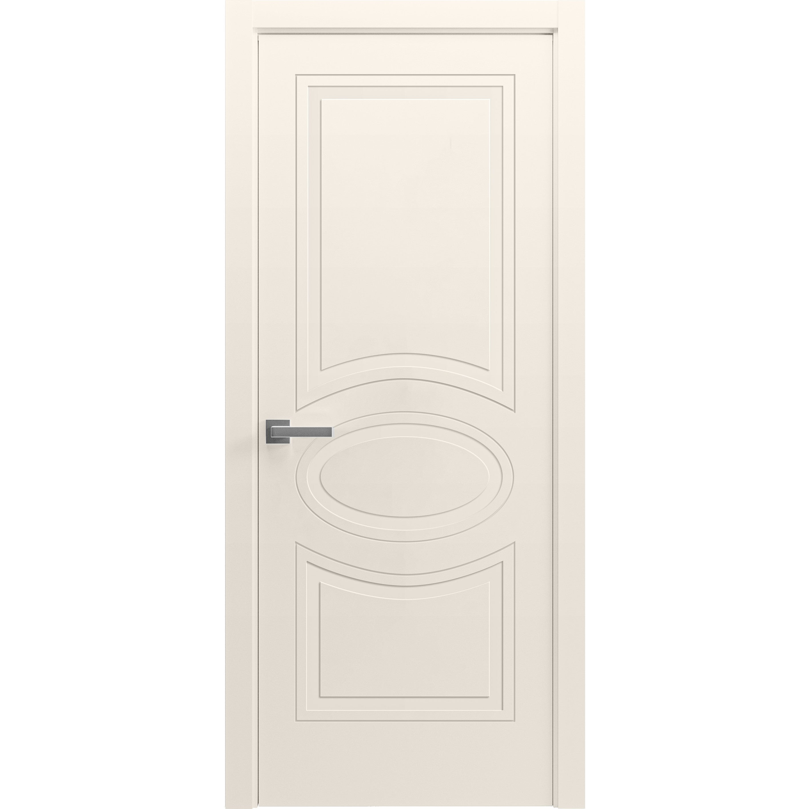 Interior Solid French Door 28" x 80" inches / Mela 7001 Painted Creamy ...