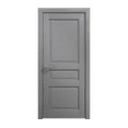 thumbnail image 1 of Interior Solid French Door 28 x 96 inches | Ego 5012 Painted Grey Oak | Single Regular Panel Frame Handle | Bathroom Bedroom Modern Doors, 1 of 5