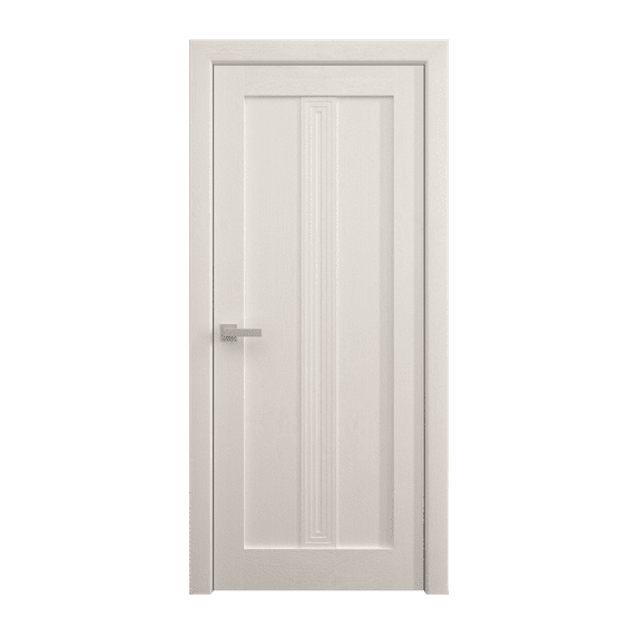 Interior Solid French Door 32 x 96 inches | Ego 5006 Painted White Oak | Single Regular Panel Frame Handle | Bathroom Bedroom Modern Doors
