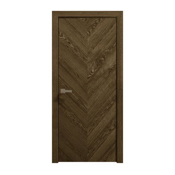 Interior Solid French Door 36 x 84 inches | Ego 5005 Marble Oak | Single Regular Panel Frame Handle | Bathroom Bedroom Modern Doors