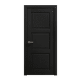 thumbnail image 1 of Interior Solid French Door 36 x 84 inches | Ego 5010 Painted Black Oak | Single Regular Panel Frame Handle | Bathroom Bedroom Modern Doors, 1 of 5
