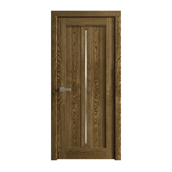 Interior Solid French Door 36 x 84 inches | Ego 5014 Marble Oak | Single Regular Panel Frame Handle | Bathroom Bedroom Modern Doors
