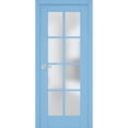 thumbnail image 1 of Interior Solid French Door Frosted Glass | Veregio 7412 Aquamarine | Single Regular Panel Frame Trims Handle | Bathroom Bedroom Sturdy Doors -30" x 96", 1 of 6