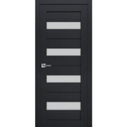 Interior Solid French Door Frosted Glass | Veregio 7455 Antracite | Single Regular Panel Frame Trims Handle | Bathroom Bedroom Sturdy Doors -24 x 96