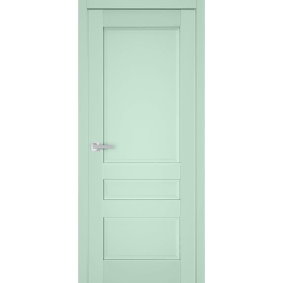 Interior Solid French Door | Veregio 7411 Oliva | Single Regular Panel Frame Trims Handle | Bathroom Bedroom Sturdy Doors -36" x 80"