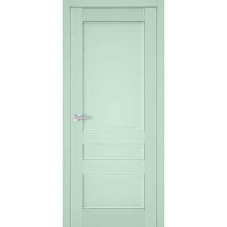 Interior Solid French Door | Veregio 7411 Oliva | Single Regular Panel Frame Trims Handle | Bathroom Bedroom Sturdy Doors -36" x 84"