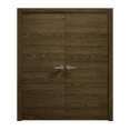 thumbnail image 1 of Interior Solid French Double Doors 36 x 80 inches | Ego 5000 Marble Oak | Wood Interior Solid Panel Frame | Closet Bedroom Modern Doors, 1 of 5
