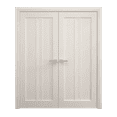 thumbnail image 1 of Interior Solid French Double Doors 56 x 84 inches | Ego 5006 Painted White Oak | Wood Interior Solid Panel Frame | Closet Bedroom Modern Doors, 1 of 5