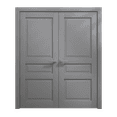 thumbnail image 1 of Interior Solid French Double Doors 64 x 80 inches | Ego 5012 Painted Grey Oak | Wood Interior Solid Panel Frame | Closet Bedroom Modern Doors, 1 of 5