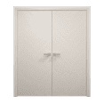thumbnail image 1 of Interior Solid French Double Doors 64 x 84 inches | Ego 5005 Painted White Oak | Wood Interior Solid Panel Frame | Closet Bedroom Modern Doors, 1 of 5