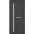 thumbnail image 1 of Interior Solid French Pre-Hung Door Frosted Glass | Veregio 7288 Antracite | Single Regular Panel Frame Trims Handle | Bathroom Bedroom Sturdy Doors -30" x 84", 1 of 6
