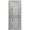 thumbnail image 1 of Interior Solid French Pre-Hung Door Frosted Glass | Veregio 7288 Light Grey Oak | Single Regular Panel Frame Trims Handle | Bathroom Bedroom Sturdy Doors -30" x 84", 1 of 6