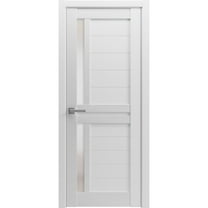 Interior Solid French Pre-Hung Door Frosted Glass | Veregio 7288 White Silk | Single Regular Panel Frame Trims Handle | Bathroom Bedroom Sturdy Doors -18" x 84"