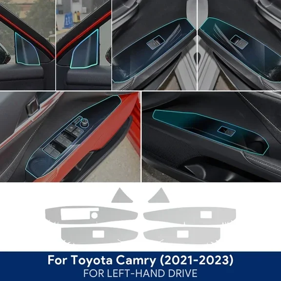 Interior Sticker Tpu 10.1inch Center Console Gear Navigation Dashboard Door Window Clear Film LHD for Toyota Camry 2021-2023.