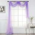 thumbnail image 1 of Interior Trends Multipurpose Fully Hemmed Sheer Voile Window or Event Draping Fabric Scarf Valance (1 Piece: 37" W x 216" L, Lilac), 1 of 1