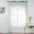 thumbnail image 1 of Interior Trends Multipurpose Fully Hemmed Sheer Voile Window or Event Draping Fabric Scarf Valance (1 Piece: 37" W x 216" L, Mint), 1 of 1