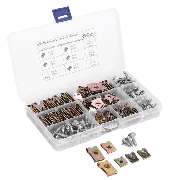 Interior Trim Fasteners, 100 U,Clips Screws, Rust,Resistant, M3, M4, M5 Sizes Included
