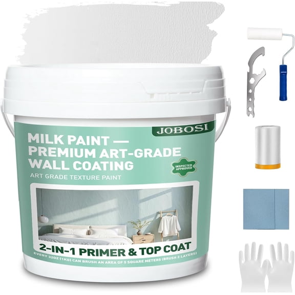 Interior Wall PaintWhite 1 Gallon House PaintInterior Paint for Walls - Interiorpaint Formula, Resists Cracking and Moisture, Ideal for DIY