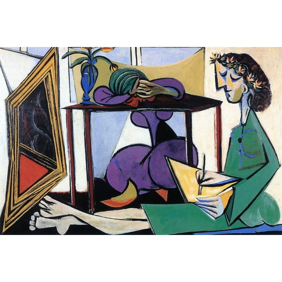 "Interior With A Girl Drawing, Picasso - CANVAS OR PRINT WALL ART"
