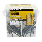 Fas-n-tite Interior and Exterior Screw Assortment Kit, Various Sizes, Steel, Bright and Galvanized, Silver, 285 pack