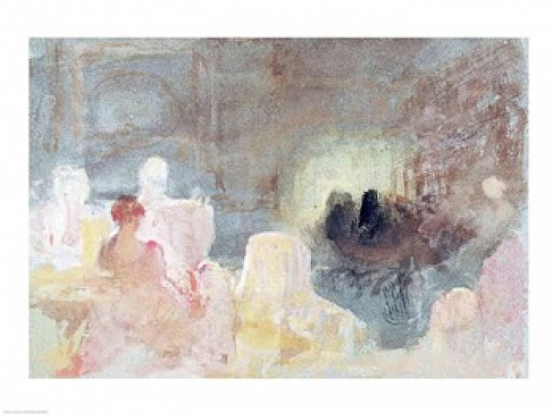 Interior at Petworth with a seated woman 1830 Canvas Art - JMW Turner (24 x 18)