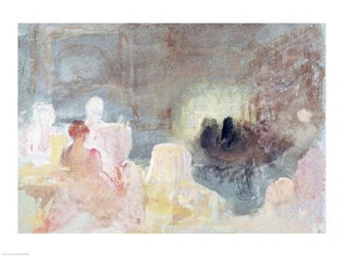 Interior at Petworth with a seated woman 1830 Canvas Art - JMW Turner (36 x 24)