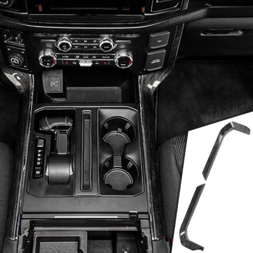 Black Wood Grain Interior Door Handle Bowl Decor Cover Trim For Ford F-150 2021