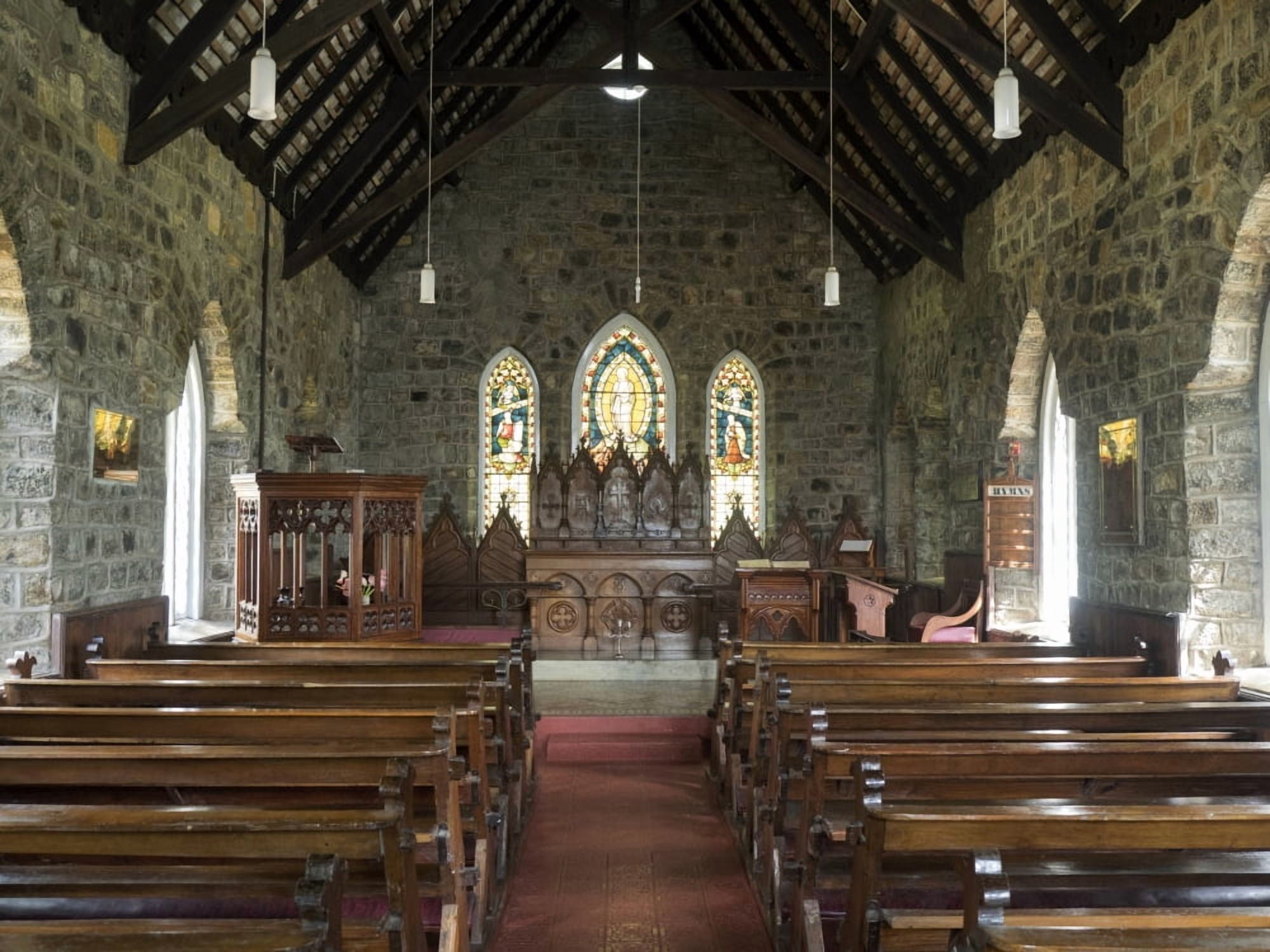 Interior of Christ Church at Warleigh Nuwara Eliya Central Province Sri Lanka Canvas Art - Panoramic Images (12 x 16)