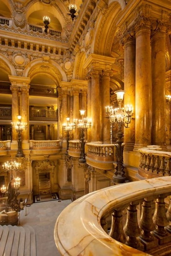 Interior of Garnier Opera House Canvas Art - Brian Jannsen DanitaDelimont (24 x 36)
