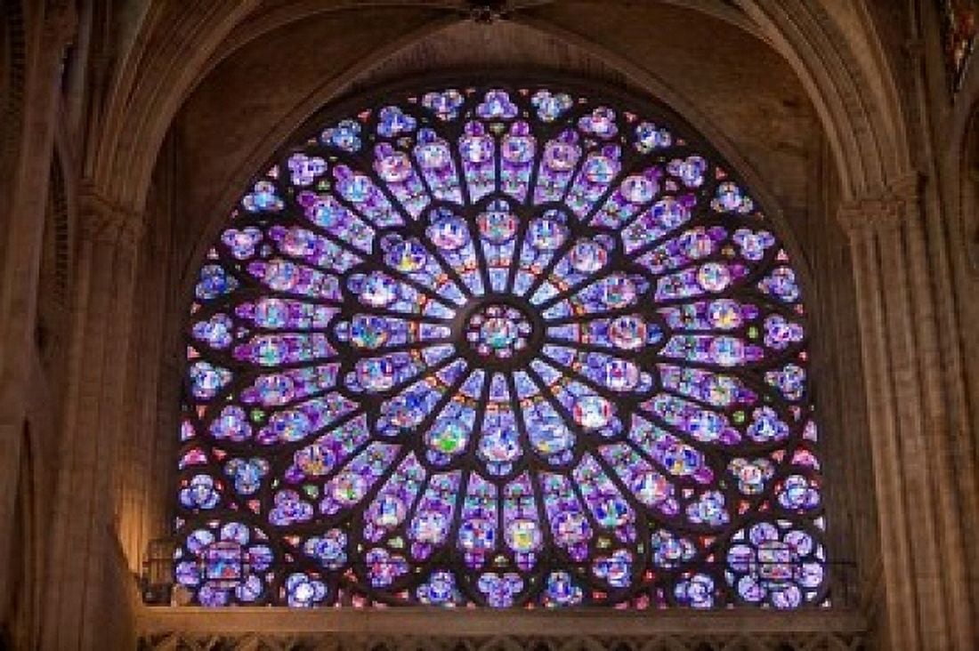 Interior of Notre Dame Cathedral Paris France Canvas Art - Jaynes Gallery DanitaDelimont (36 x 24)