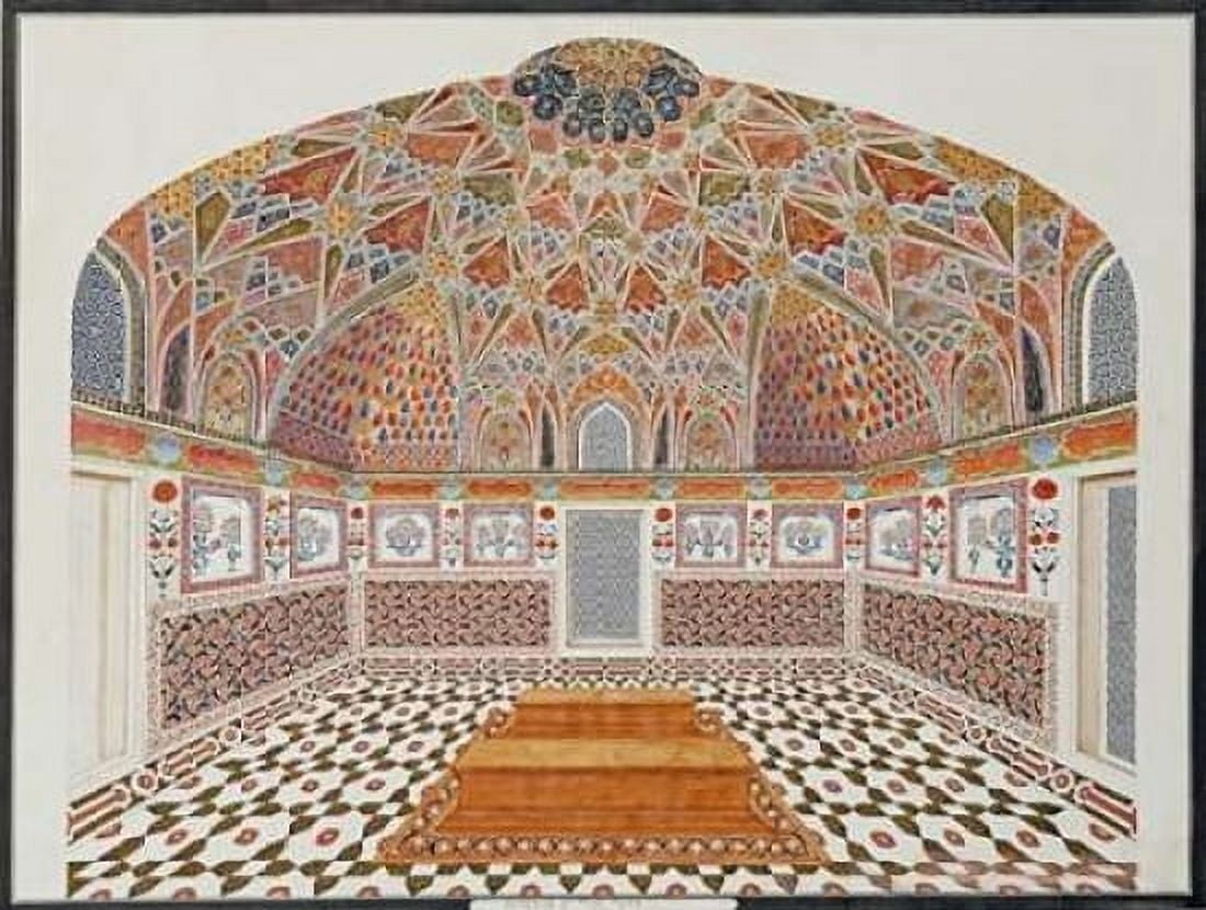 Interior of The Tomb of Etahmadowlah Canvas Art - Agra School (18 x 24)