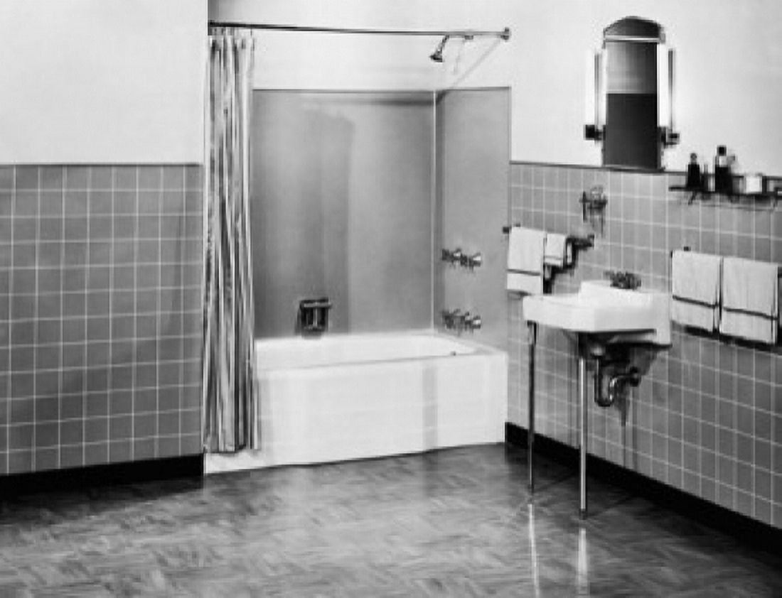 Interior of a bathroom Canvas Art - (24 x 36)