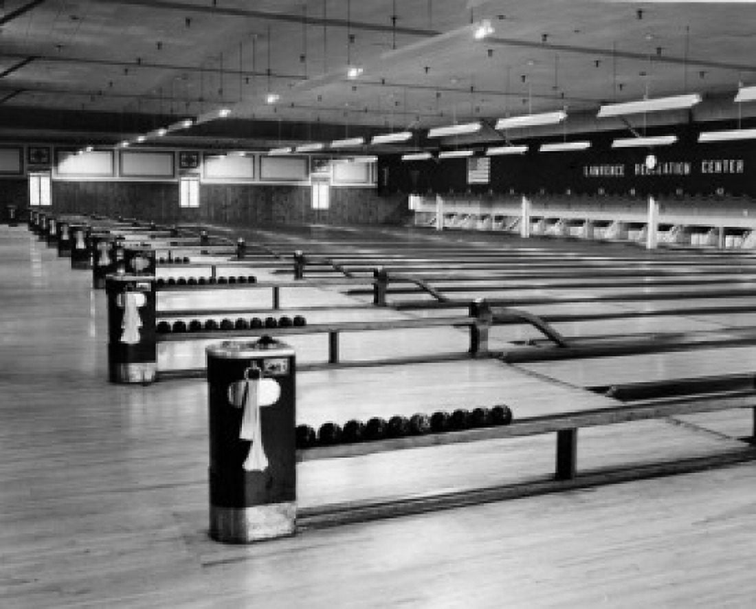 Interior of a bowling alley Canvas Art - (18 x 24)