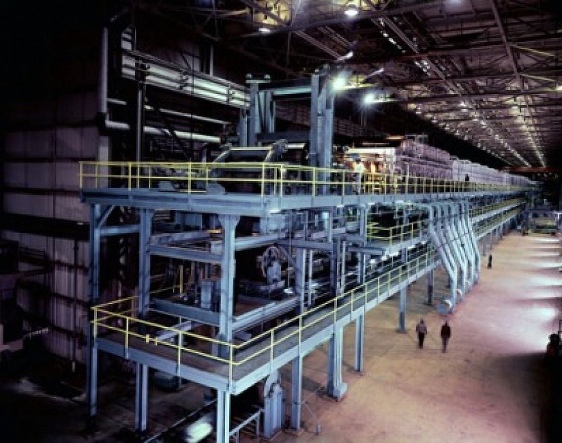 Interior of a steel factory Canvas Art - (18 x 24)