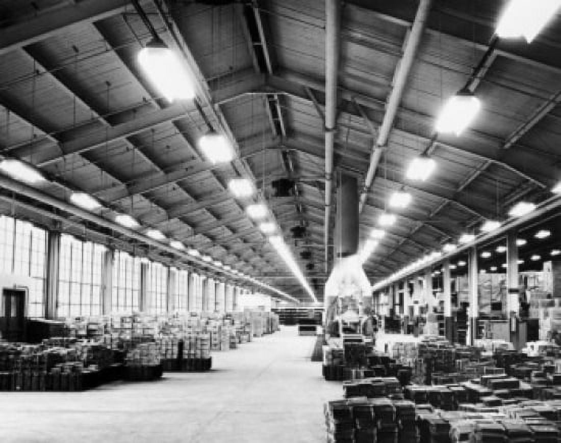 Interior of a warehouse Canvas Art - (18 x 24)