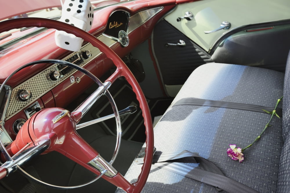 Interior of chevrolet bel air edmonton alberta canada Canvas Art - Peter Carroll Design Pics (38 x 24)