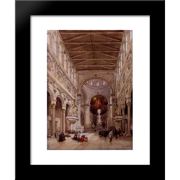 Interior of the Cathedral, Messina 20x24 Framed Art Print by William Leighton Leitch