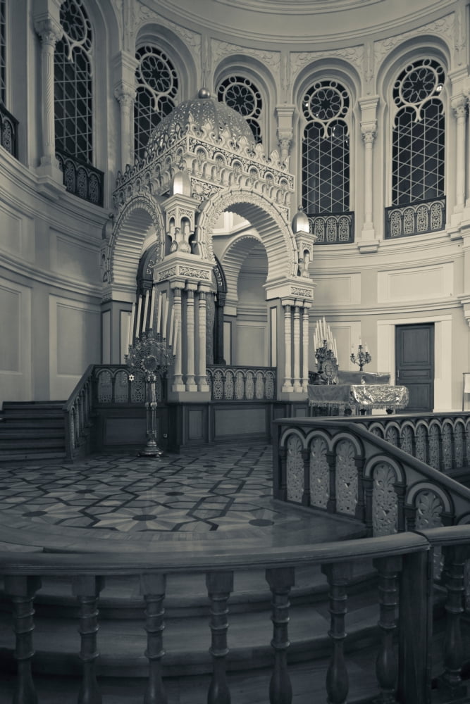 Interior of the Grand Choral Synagogue St Petersburg Russia Canvas Art - Panoramic Images (36 x 12)