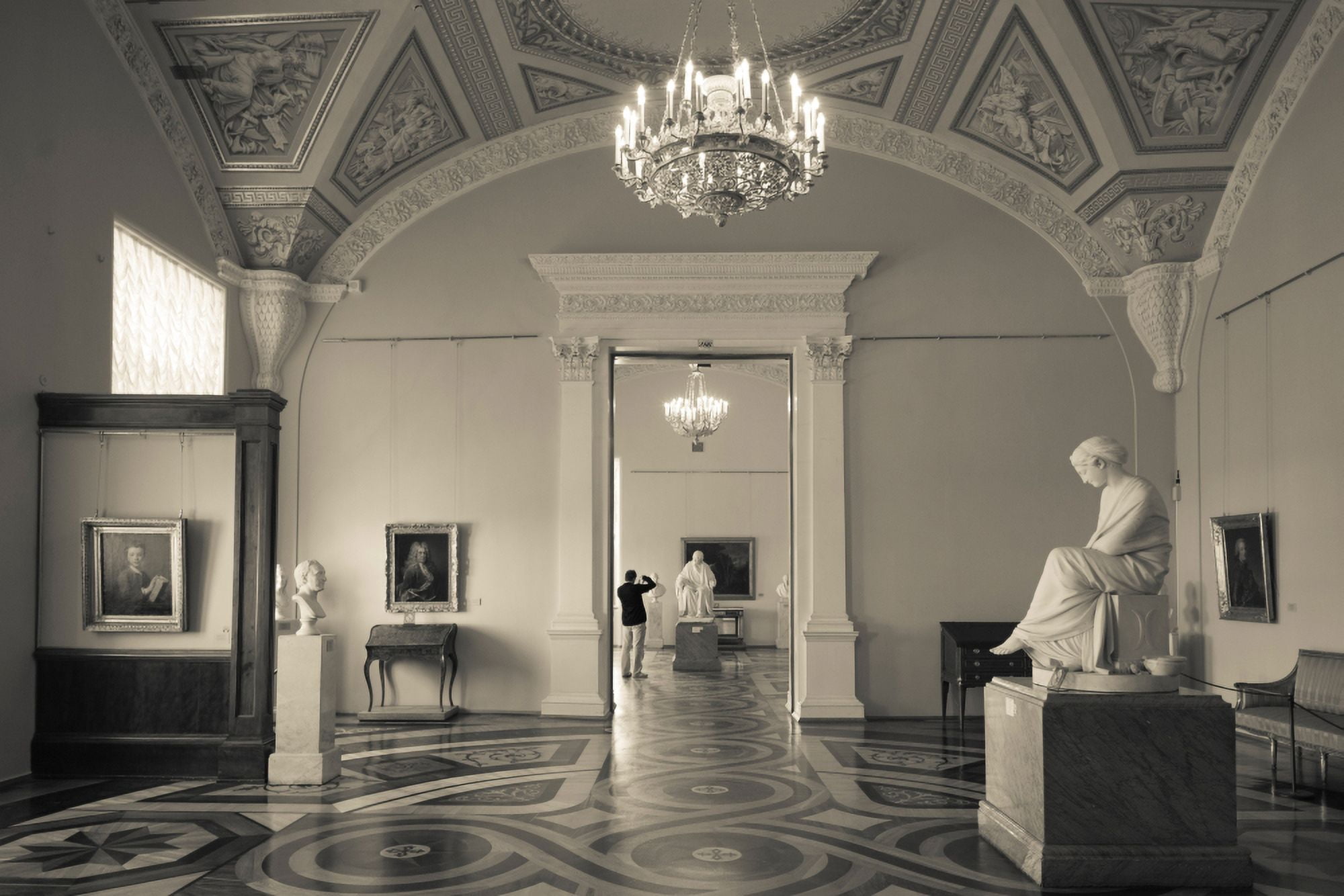 Interior of the State Hermitage Museum St Petersburg Russia Canvas Art - Panoramic Images (27 x 9)