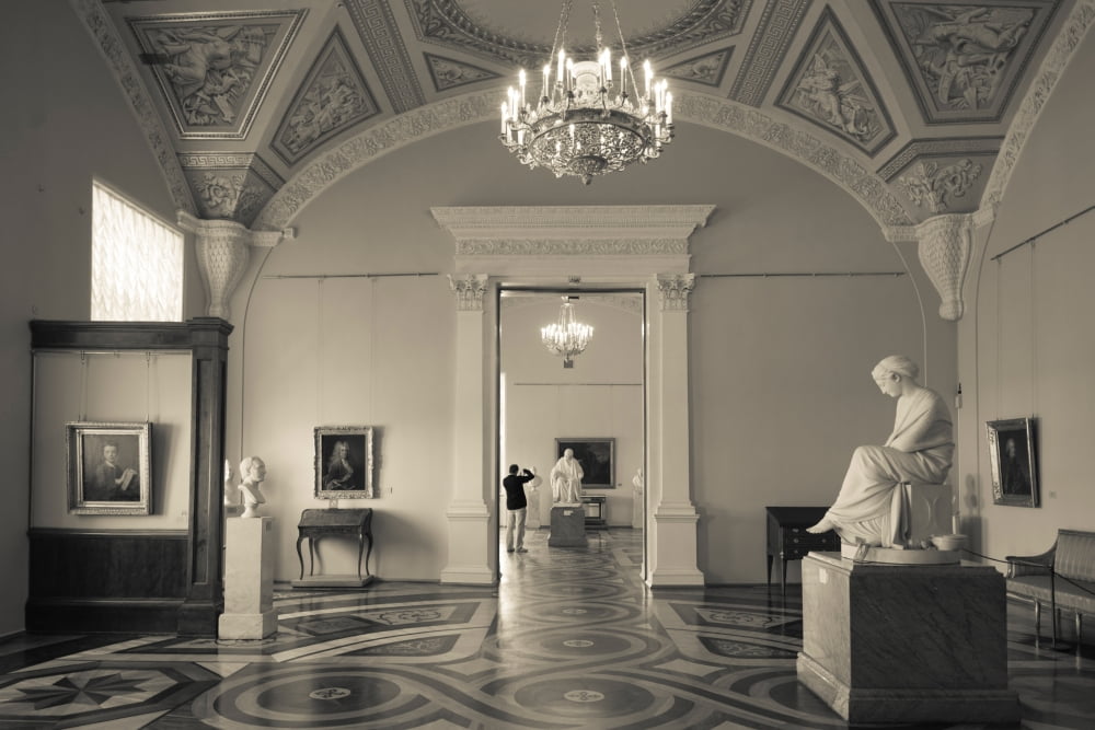 Interior of the State Hermitage Museum St Petersburg Russia Canvas Art - Panoramic Images (36 x 12)